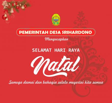 PEMERINTAH DESA SRIHARDONO MENGUCAPKAN SELAMAT HARI NATAL 25 DESEMBER 2019